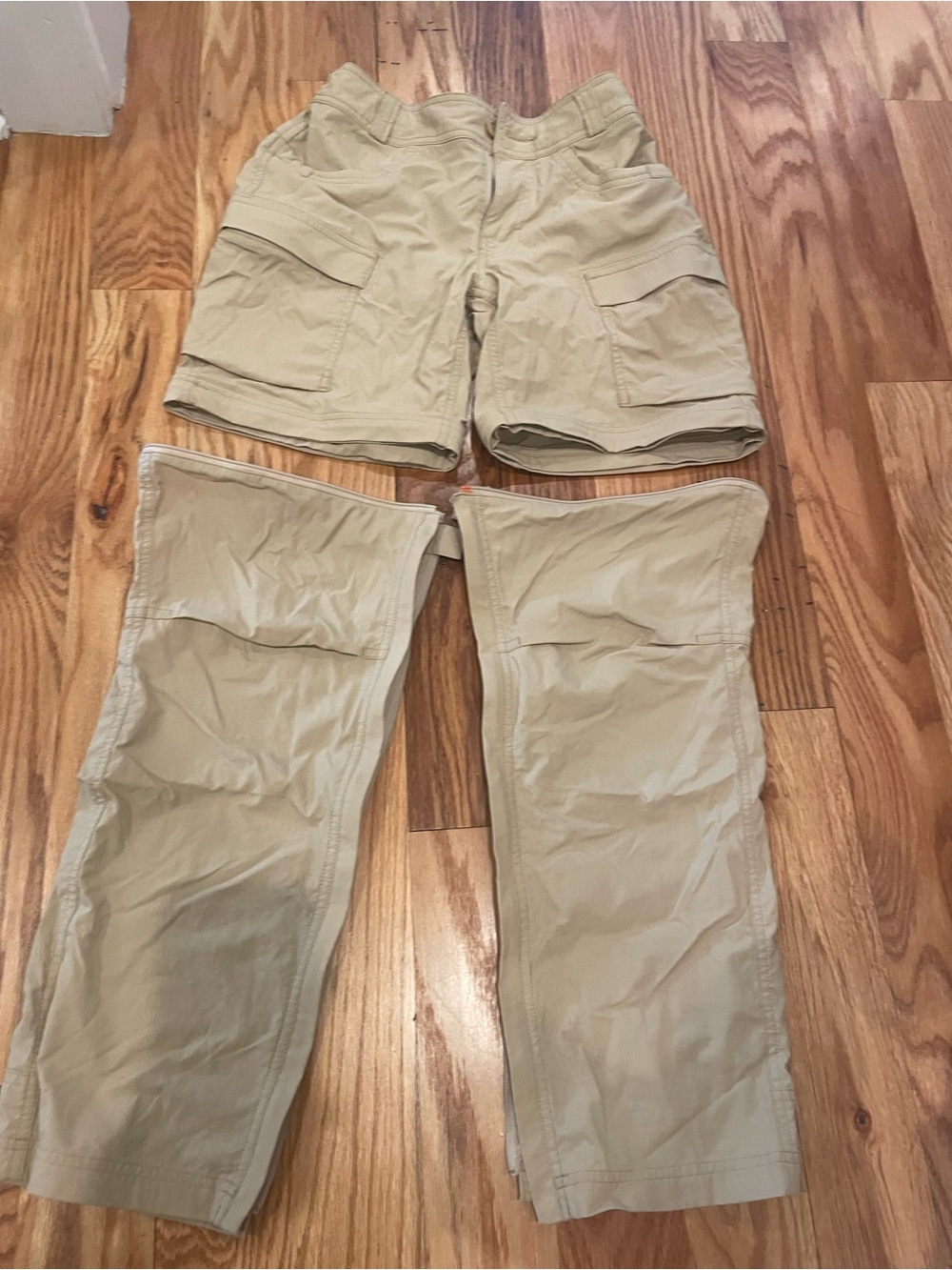 REI Tan Zip-Off Cargo Shorts